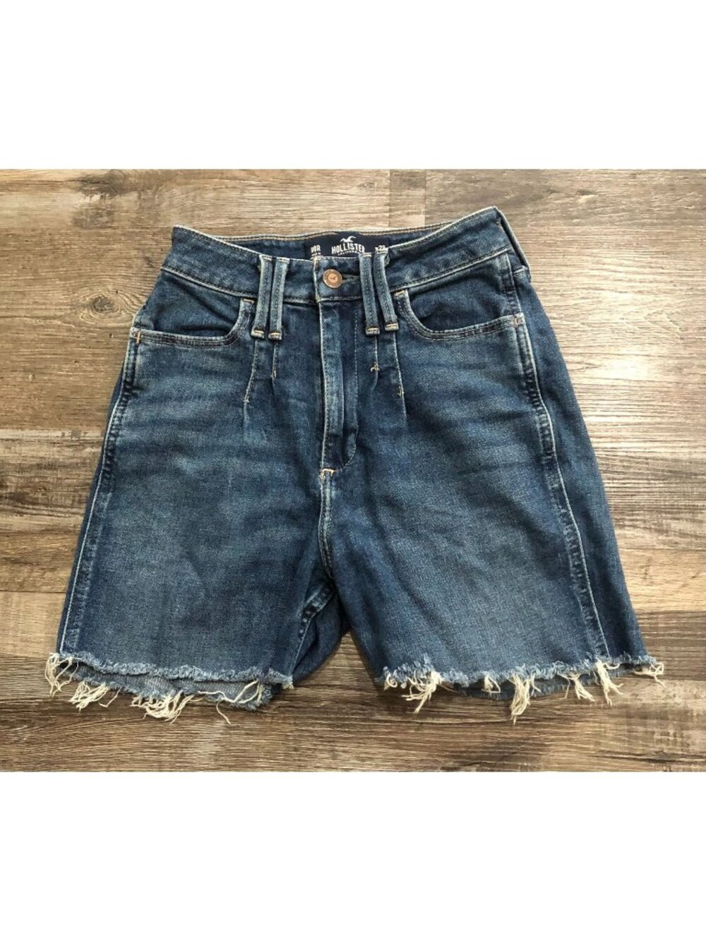 Hollister Cutoff Ultra High Rise Blue Jean Shorts Size 23 Womens